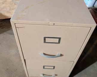 2 small file cabinets. Also large metal cabinets