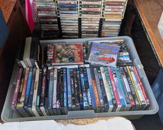 DVD and cassette tapes