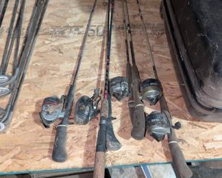 Old fishing poles
