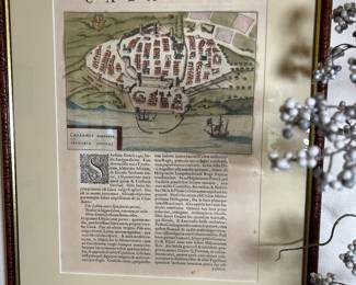 Antique Map Caliaris Sardinia