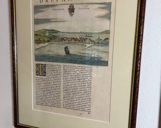 Antique Map Drepanvm Sicilia
