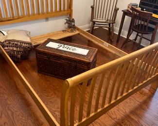 Oak Sleigh Bed Frame