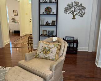 Ladies Chair with Half Moon Ottoman