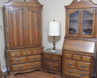 Wardrobe, Night Stand, Secretary matches Bed