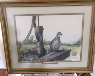 "THE TENNESSEE BOB WHITE QUAIL" by Ralph McDonald (TWRA2281 with Tennessee Seal)