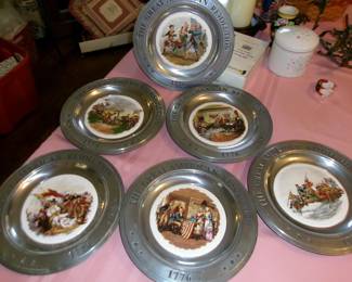 Pewter American Rev. Plates