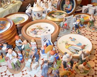Norman Rockwell Figurines, Bells, Plates