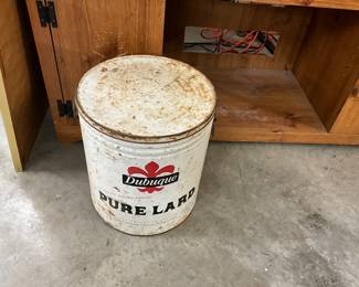 Dubuque Pure Lard Tin Container