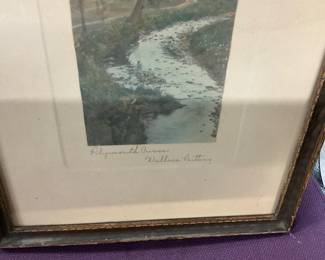 Framed & Signed Hand Tinted Photograph "Plymouth Curves" by Wallace Nutting