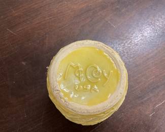 McCoy Pottery Yellow Quilted Planter