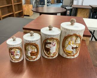 1978 Sears & Robuck Pioneer Woman Canister Set Japan