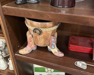 Cowboy Boot Footed Planter