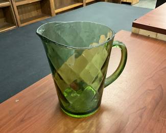 Hazel Atlas Helequin Diamond Pattern Pitcher
