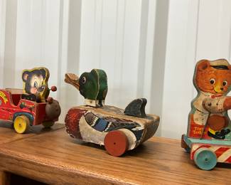 Fisher-Price Snap Quack Wood Duck Pull Toy - 1947