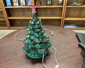 Light up Ceramic Christmas Tree w/ Assorted Lights