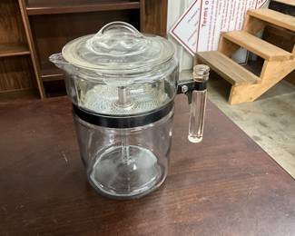 Pyrex Flameware Glass Perculator Coffee Pot