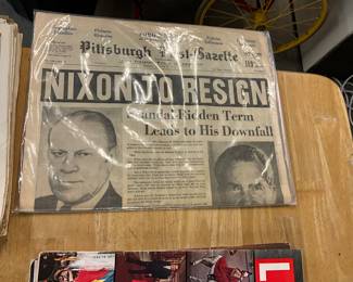 Pittsburg Gazette Newspaper - Nixon Resignation
