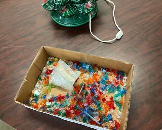 Light up Ceramic Christmas Tree - Assorted Lights