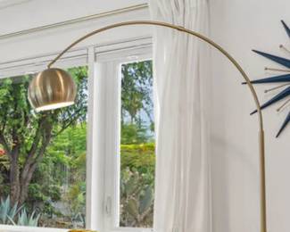 Brightech Olivia Brass Arc Floor Lamp