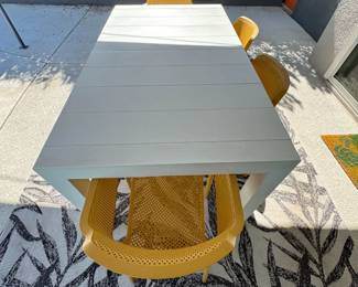 White Farrah Dining Table & 6 Nardi Dining Chairs