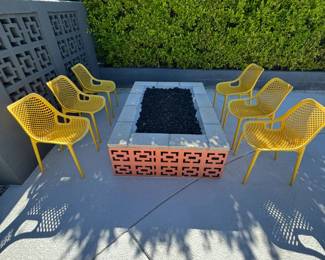 6 - Yellow Farrah Dining Chairs