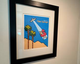Welcome to Palm Springs UFO Framed print - Trevor Wayne