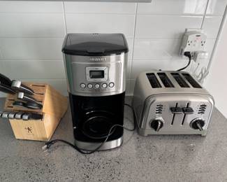 HENCKELS Statement Kitchen Knife Set with Block, Cuisineart Coffee Maker, 4 piece Toaster