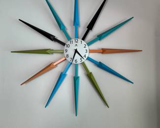 Mid Century Starburst Wall Clock