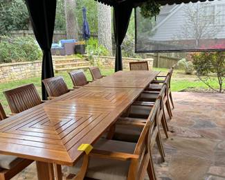 Westminster Teak furniture with hi-gloss marine grade gloss finish