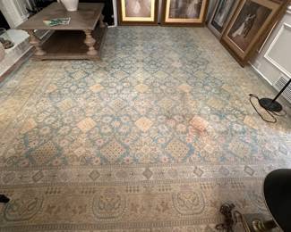 Large 12’ x 19’ oushak rug from Sea Island resort