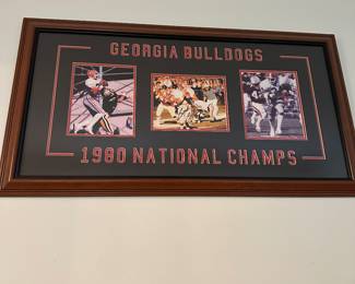 Autographed UGA 1980 national championship memorabilia from Buck Belue, Herschel Walker and more