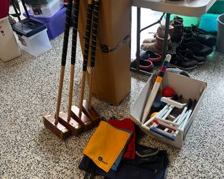 Two English championship croquet sets, both brand new, imported from England