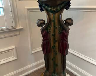 Brass and bronzed decorative marble top table
