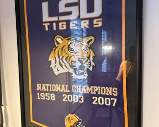 Vintage 2007 LSU framed pennant