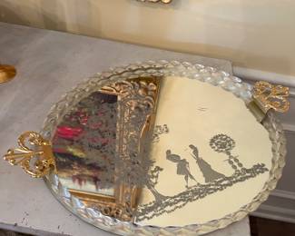 Murano mirrored tray