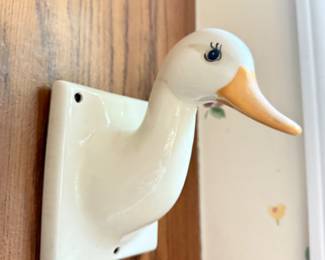 Vintage Duck-Head Kitchen Towel Holder