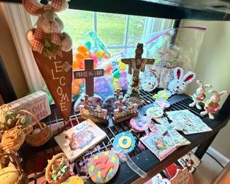 Easter Decor,  Cross Iconography, Easter Bunny Statues, Holiday Cards