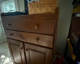 Mid-Century Dresser, Electronics Basket