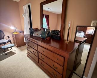 Dresser & Mirror, Smaller Mirror, Wedding Dress, Handbags, 