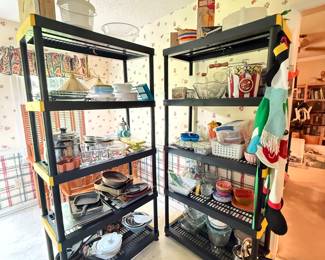 Dishware, Glassware, Ceramics, Pots & Pans, Crockpots, Kitchen Decor