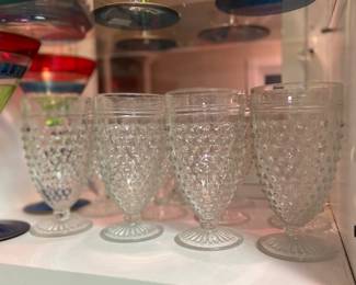 12 hobnail glasses