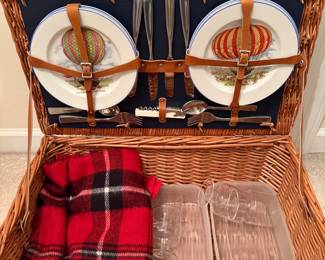 Vintage picnic basket