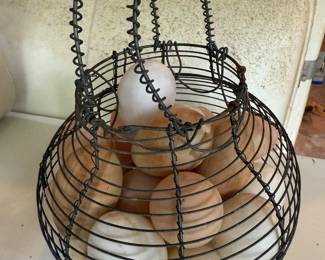 Vintage egg basket 