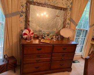 Cherry dresser with mirror