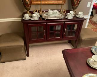 TWO ETHAN ALLEN OTTOMANS 
