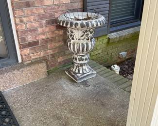 PAIR OF CONCRETE PLANTERS