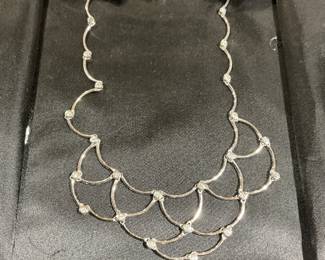 LATE ADDITION TO SALE -  NECKLACE IN 14K WHITE GOLD WITH 2 CARATS OF DIAMONDS