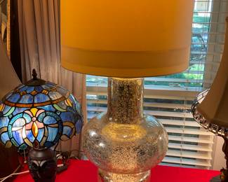 PAIR OF MAGNIFICENT LAMPS - GLOBAL VIEWS INNER LIGHT NICKEL BUFFET LAMP