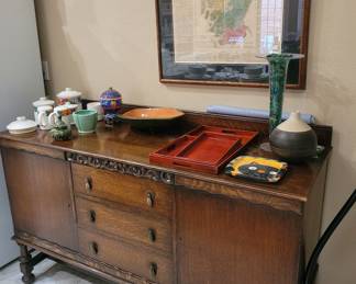 Map of Scotland, China cabinet