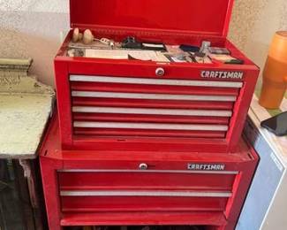 605  Craftsman Boxs Full of Tools and Miscellaneous 